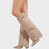 Alice | Botas de camurça de cano alto