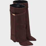 Alice | Botas de camurça de cano alto