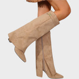 Alice | Botas de camurça de cano alto