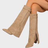 Alice | Botas de camurça de cano alto