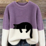 Maria | Sweatshirt para mulher com estampado de gato