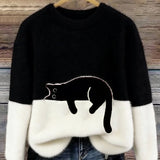 Maria | Sweatshirt para mulher com estampado de gato