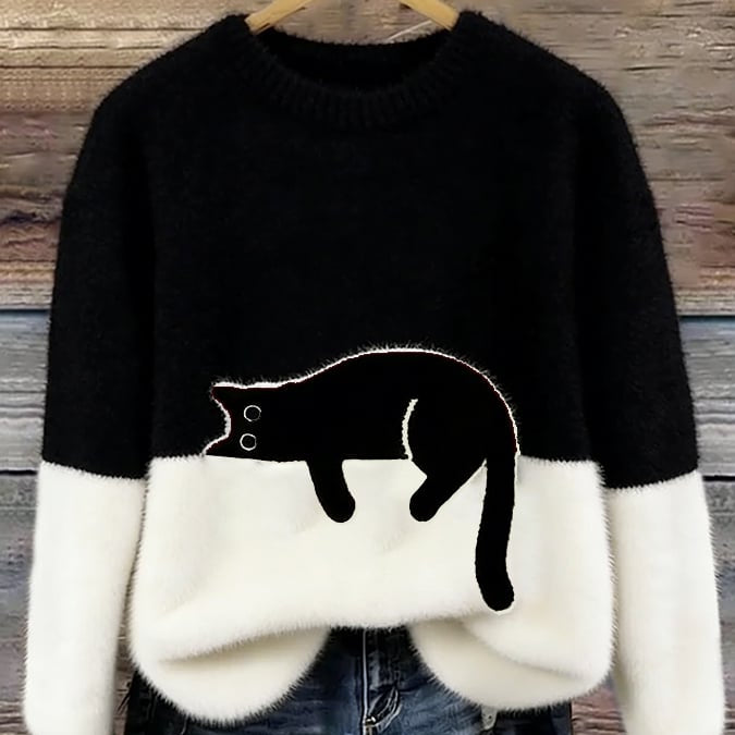 Maria | Sweatshirt para mulher com estampado de gato