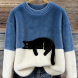 Maria | Sweatshirt para mulher com estampado de gato