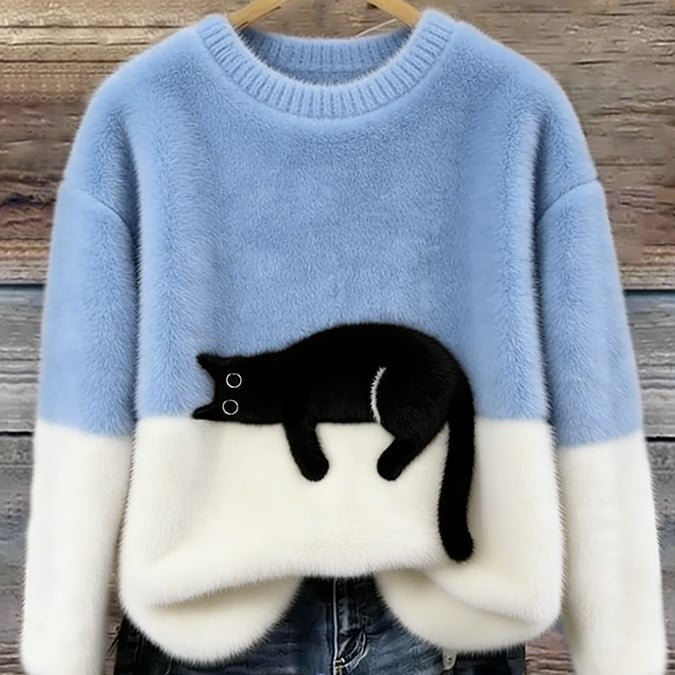 Maria | Sweatshirt para mulher com estampado de gato
