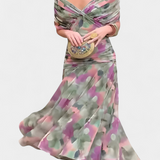 Helena - Vestido longo floral com decote em V