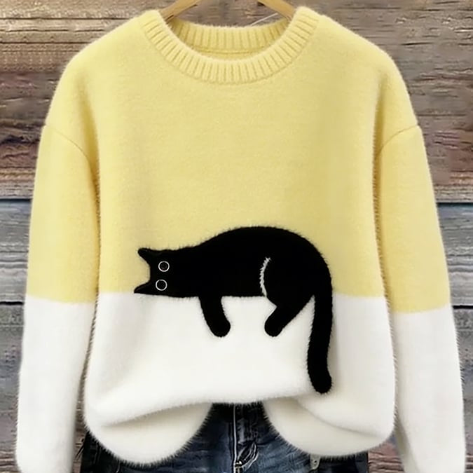 Maria | Sweatshirt para mulher com estampado de gato