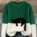 Maria | Sweatshirt para mulher com estampado de gato