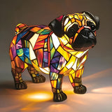 Pug - Lâmpada em Vitral