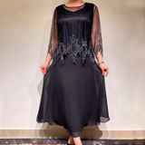 Matilde | Vestido elegante com camada superior brilhante