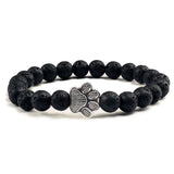 Margarida - Pulseira com estampa de patas decorada com miçangas.