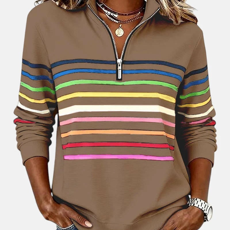Rosario | Camisola listrada com zíper
