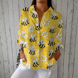 Claudine | Blusa de Abelhas com Leveza e Charme Versátil