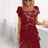 Lucie – Vestido Elegante Fluido com Folhos