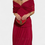 Helena - Vestido longo floral com decote em V