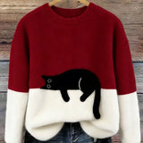 Maria | Sweatshirt para mulher com estampado de gato