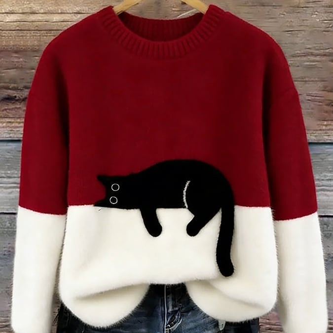 Maria | Sweatshirt para mulher com estampado de gato