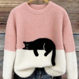Maria | Sweatshirt para mulher com estampado de gato