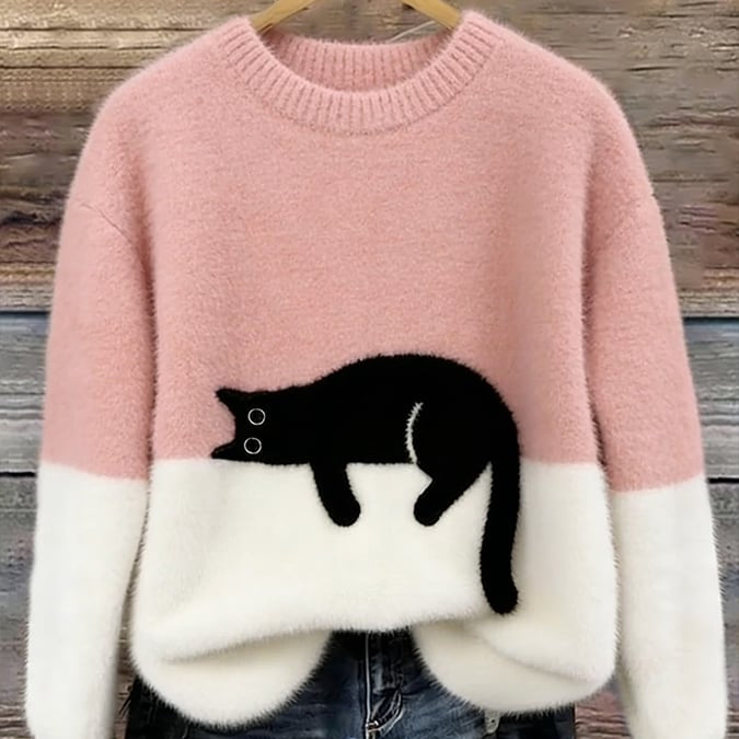 Maria | Sweatshirt para mulher com estampado de gato