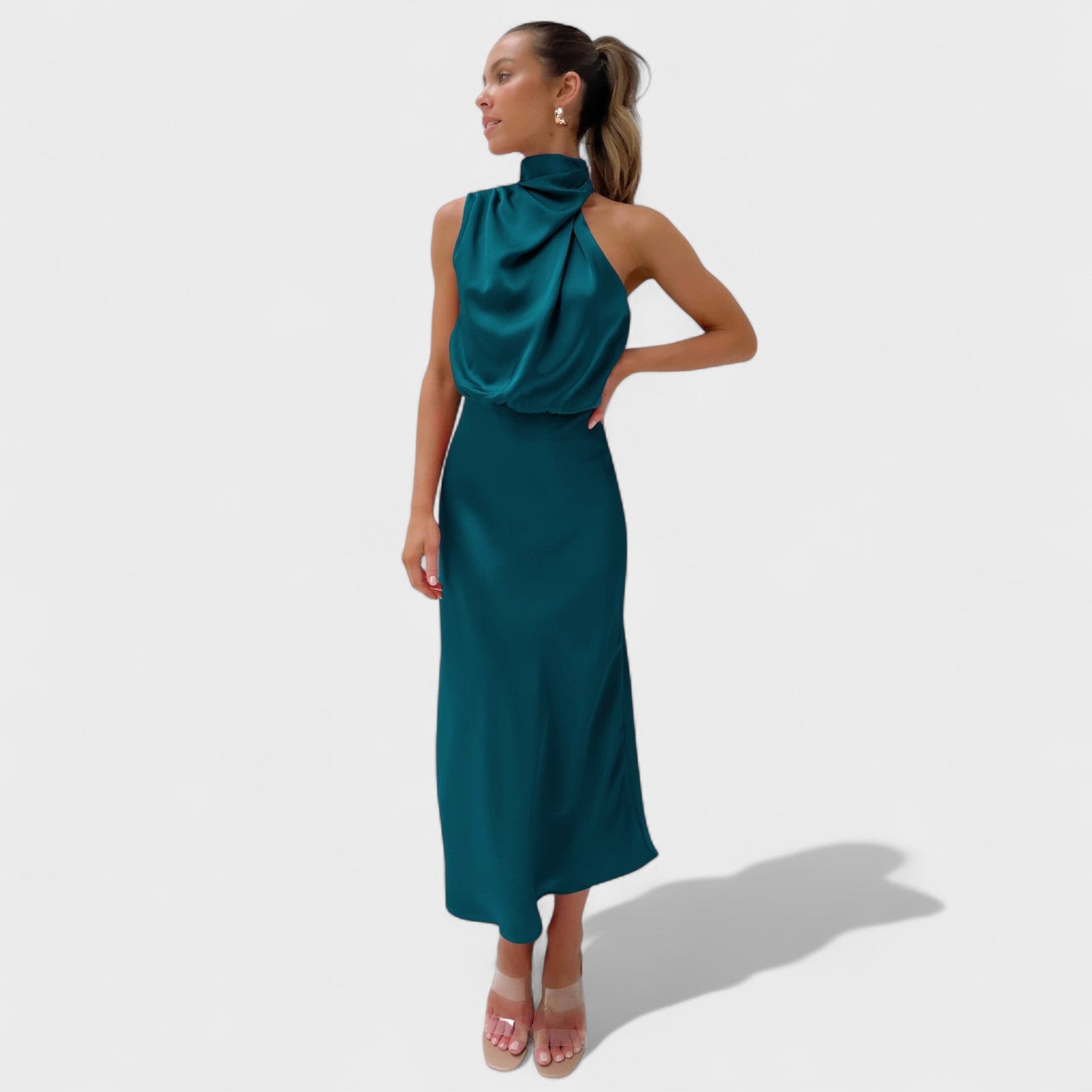 Alba - Vestido Satin Elegance - Ines Braga