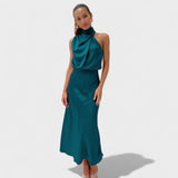 Alba - Vestido Satin Elegance - Ines Braga