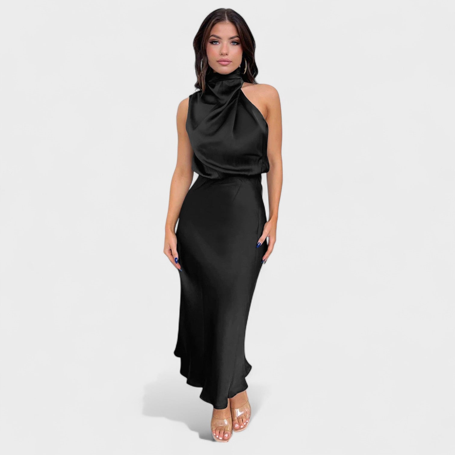 Alba - Vestido Satin Elegance - Ines Braga