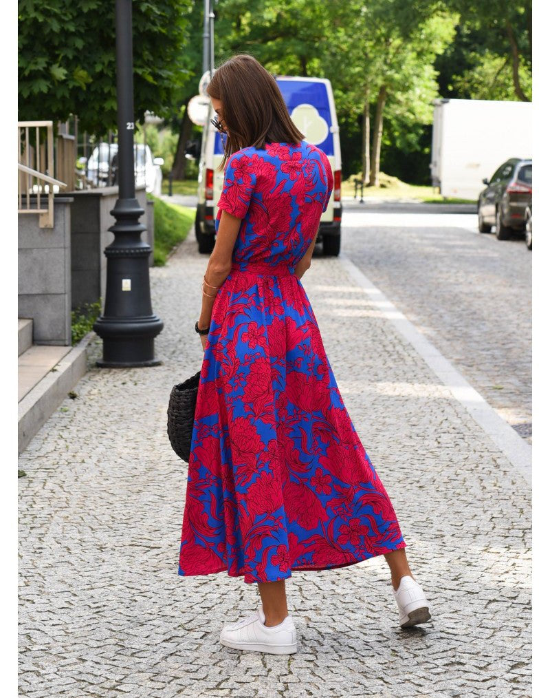 Amelie – Vestido Midi Floral Ajustável e Confortável - Ines Braga