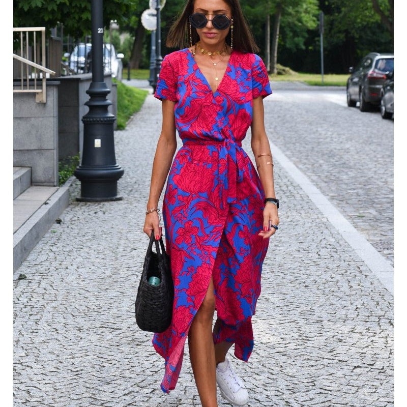 Amelie – Vestido Midi Floral Ajustável e Confortável - Ines Braga