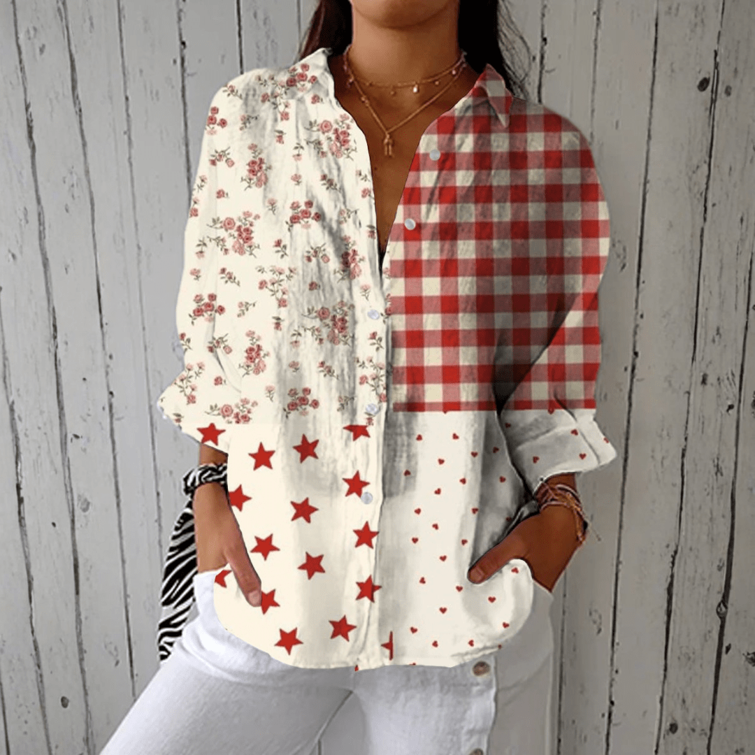 Anne | Blusa com Estampa Campestre Conforto e Estilo - Ines Braga