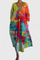 Anne | Vestido Fluido com Decote em V e Estampa Colorida - Ines Braga