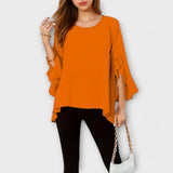 Aria - A blusa de primavera perfeita com um decote redondo - Ines Braga