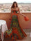 Aria | Vestido Maxi Estampado Abstrato Sem Mangas com Corte A - Line - Ines Braga