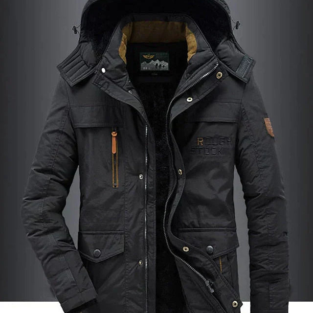 Bruno – Casaco masculino de inverno em fleece, feito com mistura de lã premium