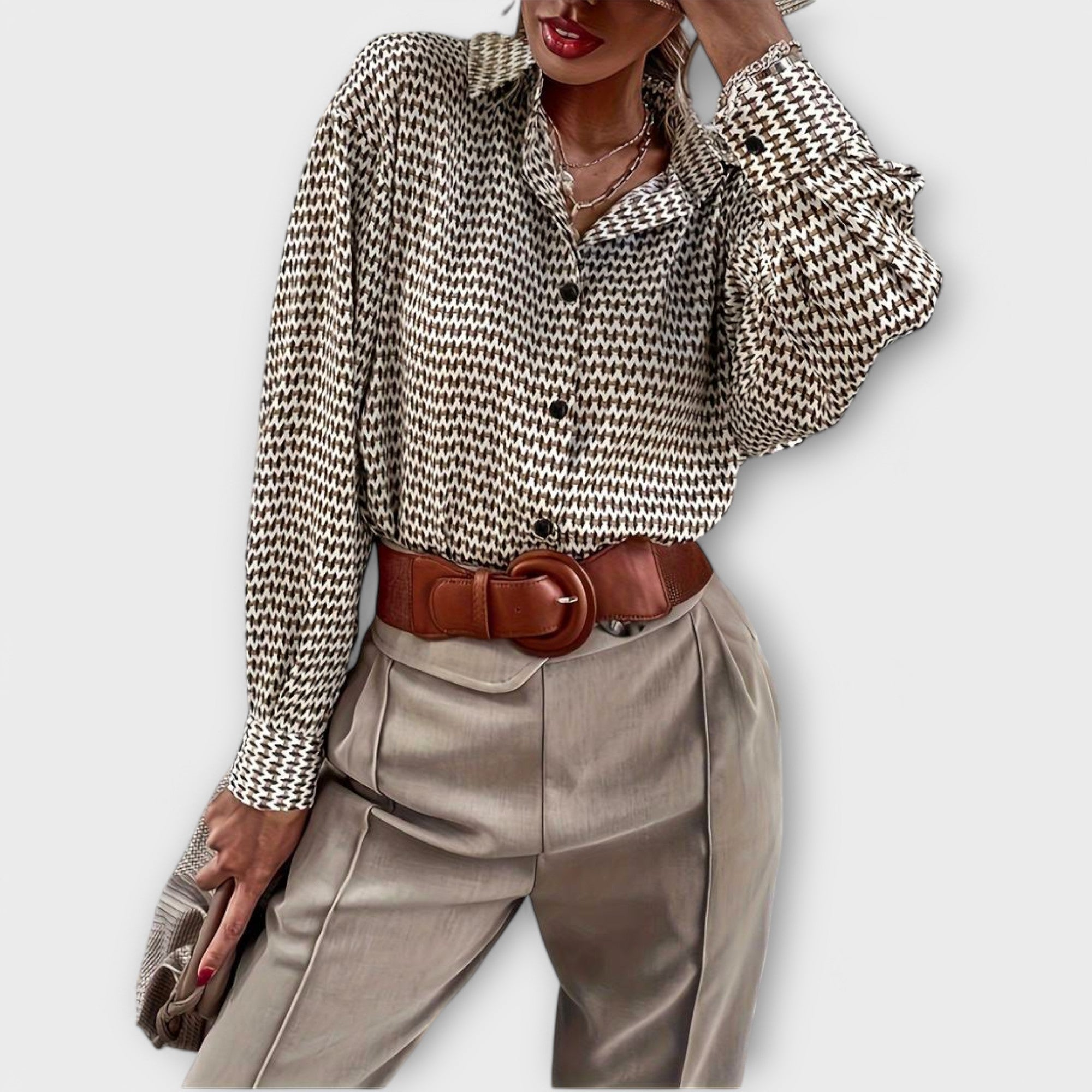 Ashley - Blusa Vintage de Manga Longa - Ines Braga