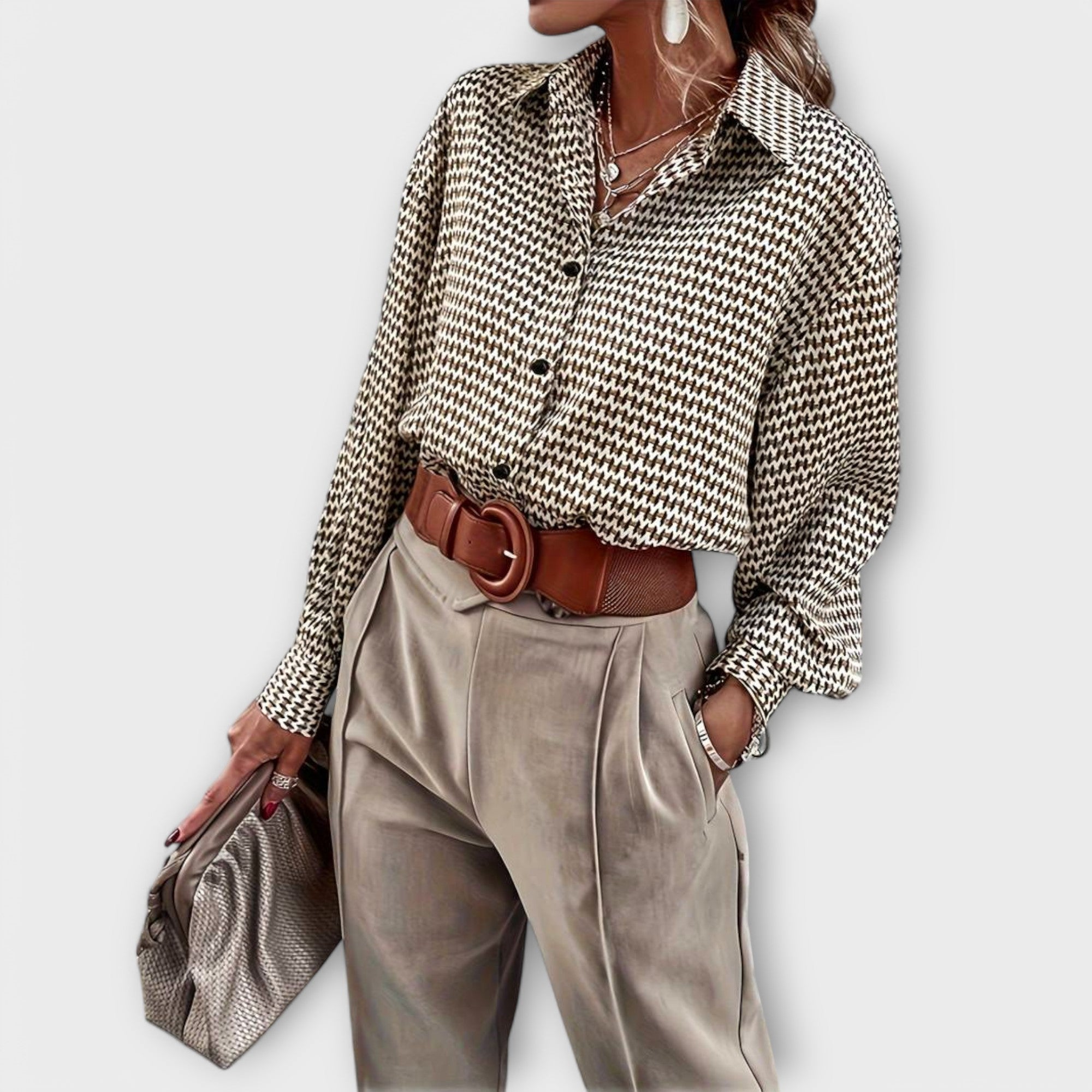 Ashley - Blusa Vintage de Manga Longa - Ines Braga