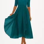 Aura | Vestido de Festa com Renda e Chiffon - Ines Braga