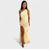 Aurelia - Vestido comprido de cetim - Ines Braga