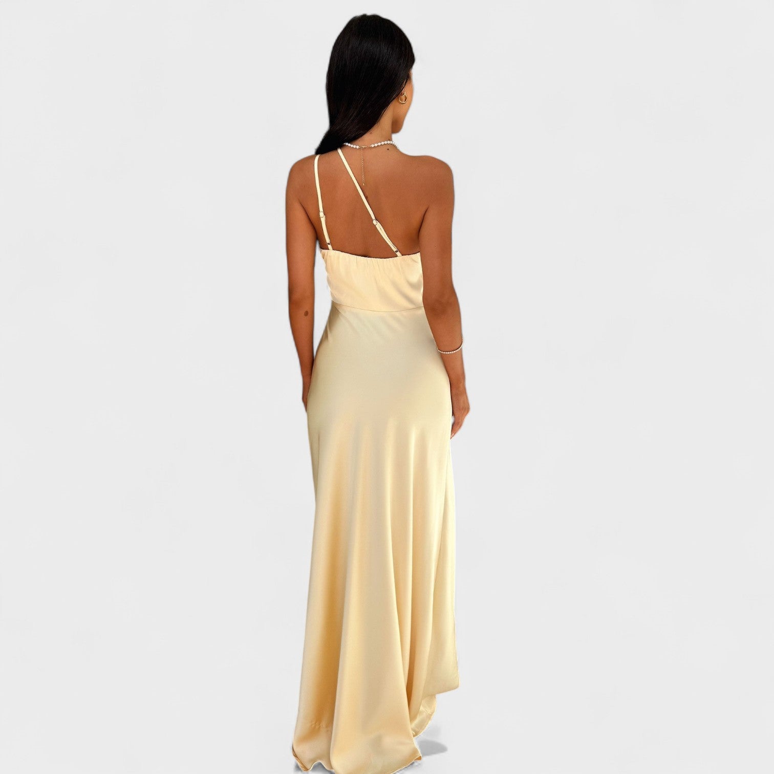 Aurelia - Vestido comprido de cetim - Ines Braga