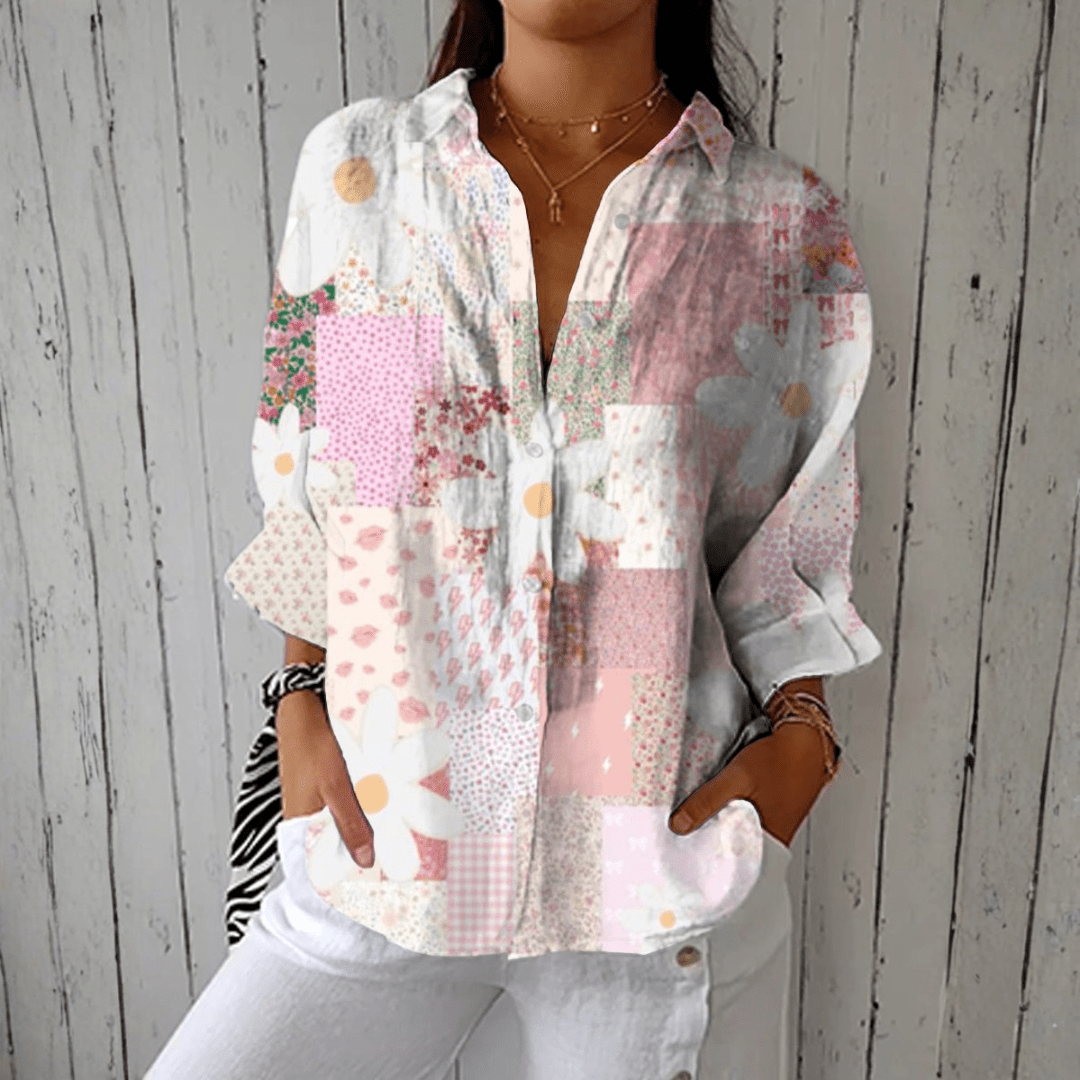 Aurore | Blusa com Estampado Leve e Feminina - Ines Braga