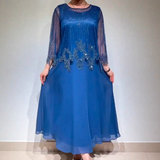 Matilde | Vestido elegante com camada superior brilhante