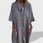 Beatriz™｜Vestido Solto em Linho - Ines Braga