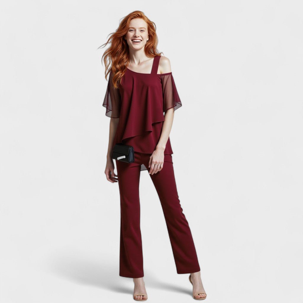 Bianca | Elegância Atemporal em Conjunto com Ombros à Mostra - Ines Braga