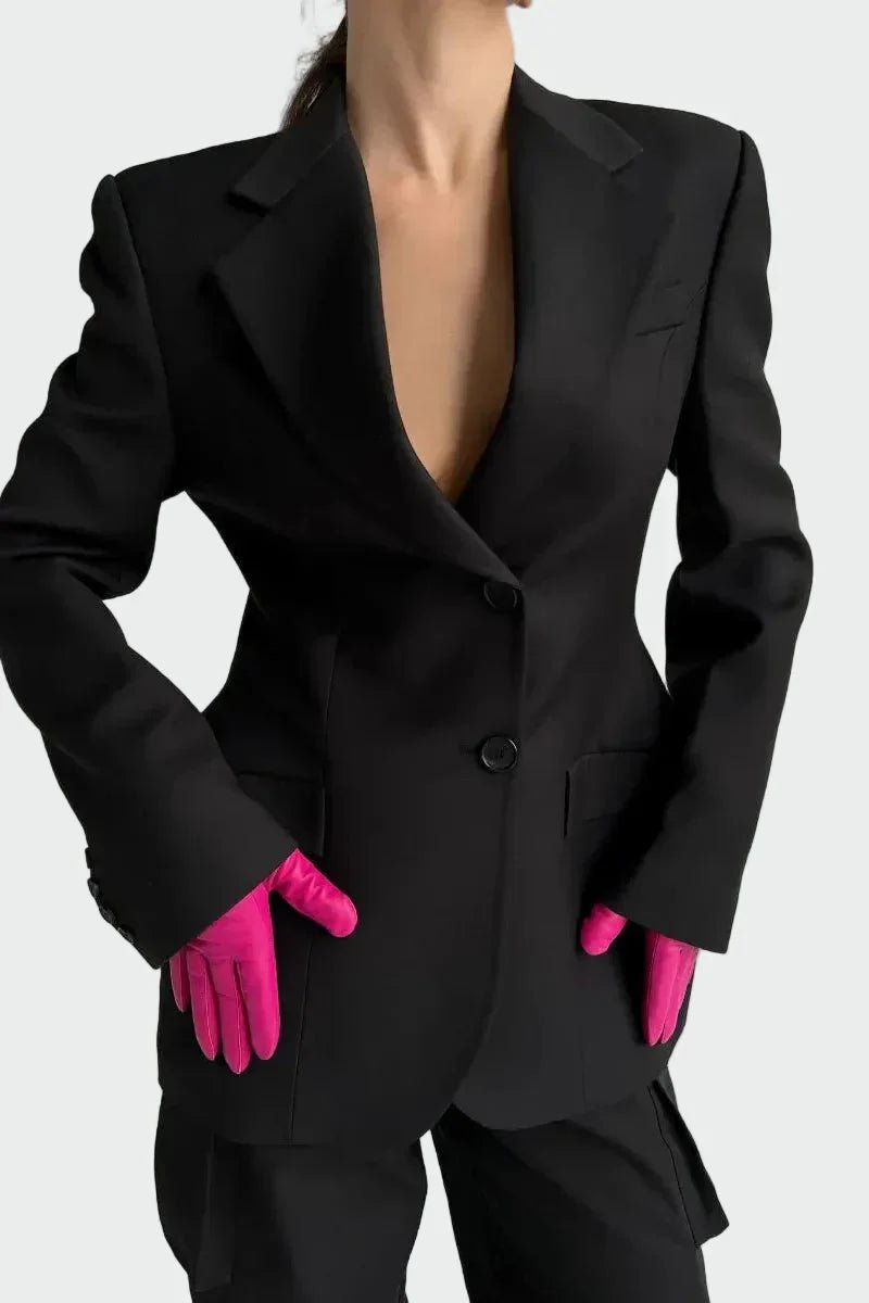 Blazer com Linha Impressionante e Botões - Ines Braga