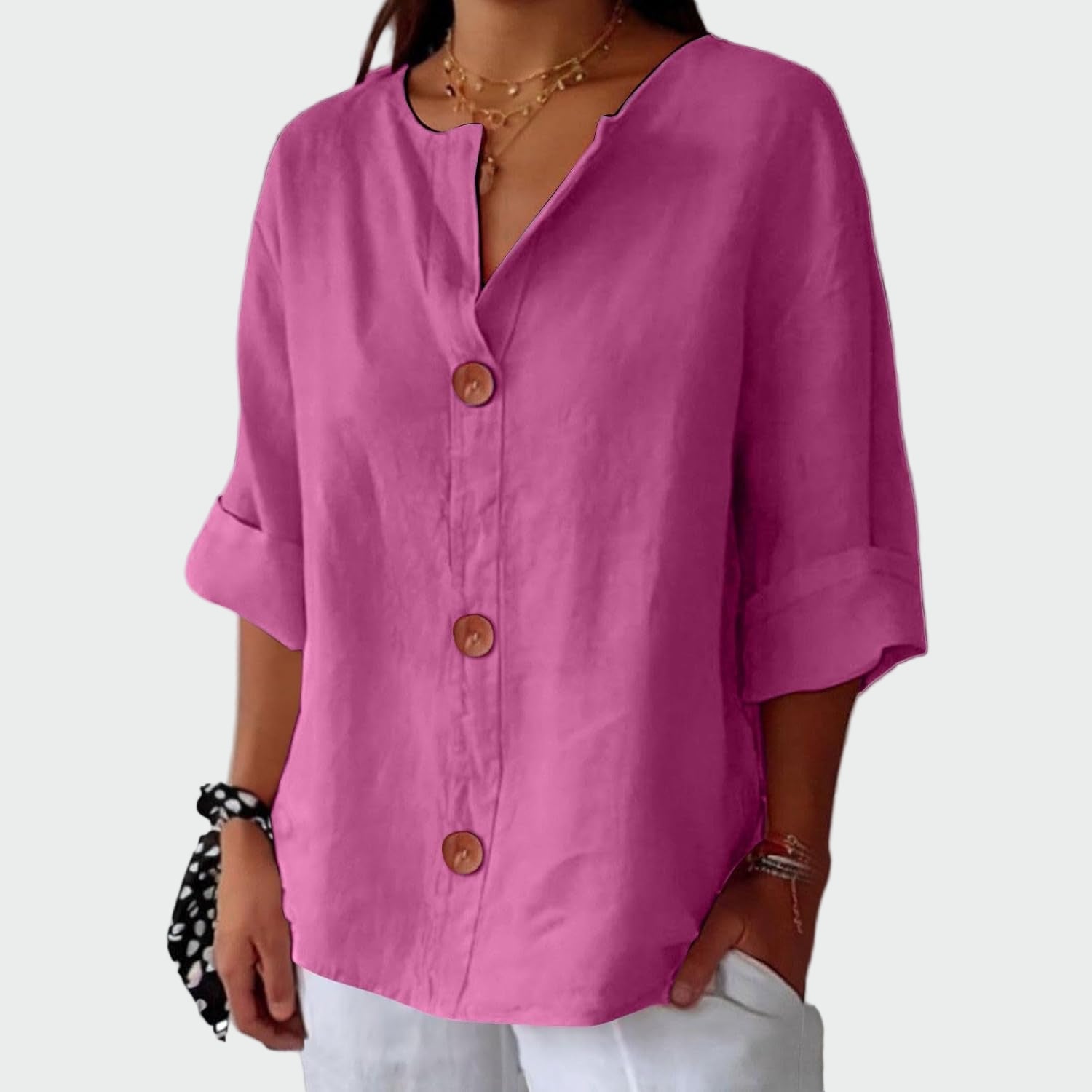 Blusa casual com textura - Ines Braga
