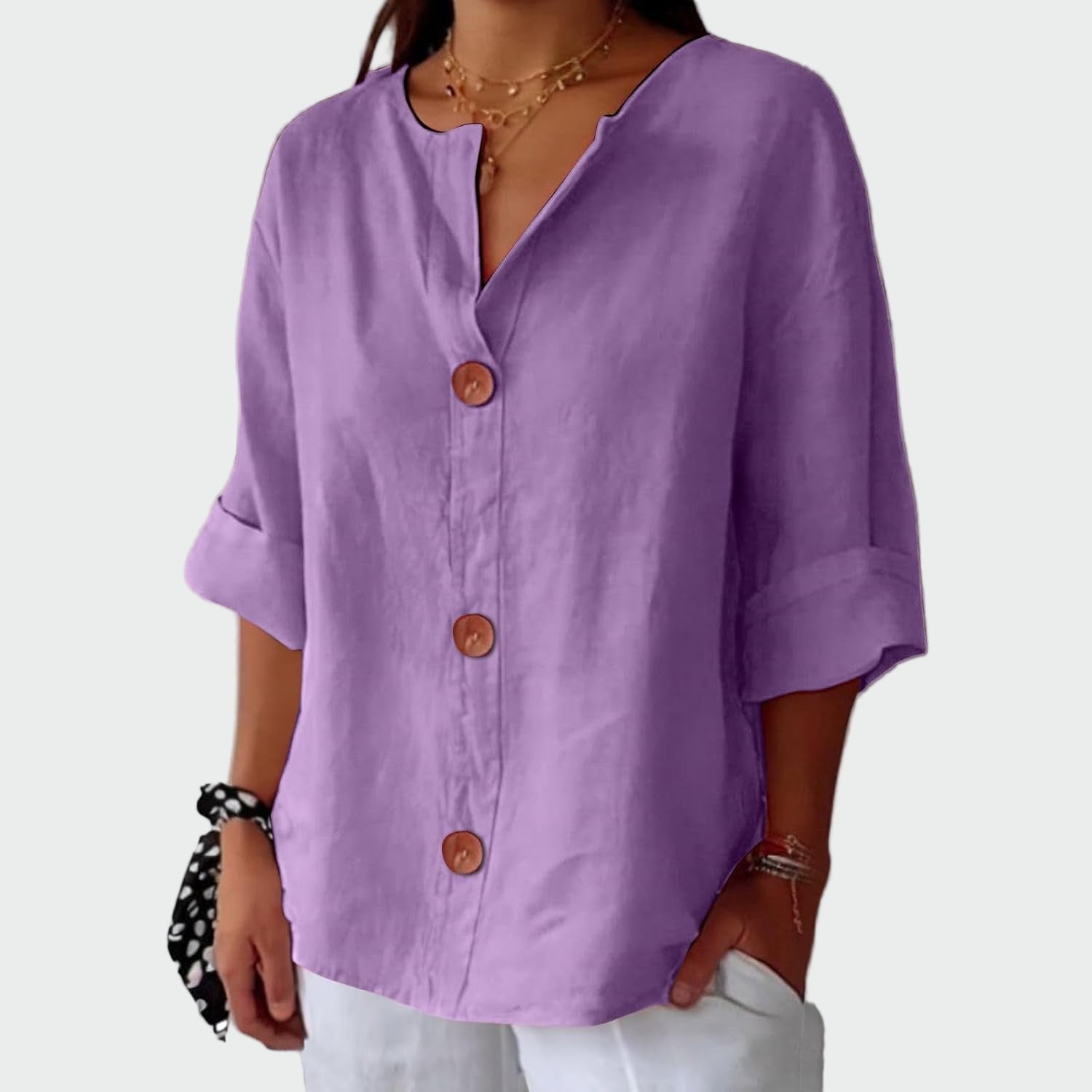 Blusa casual com textura - Ines Braga