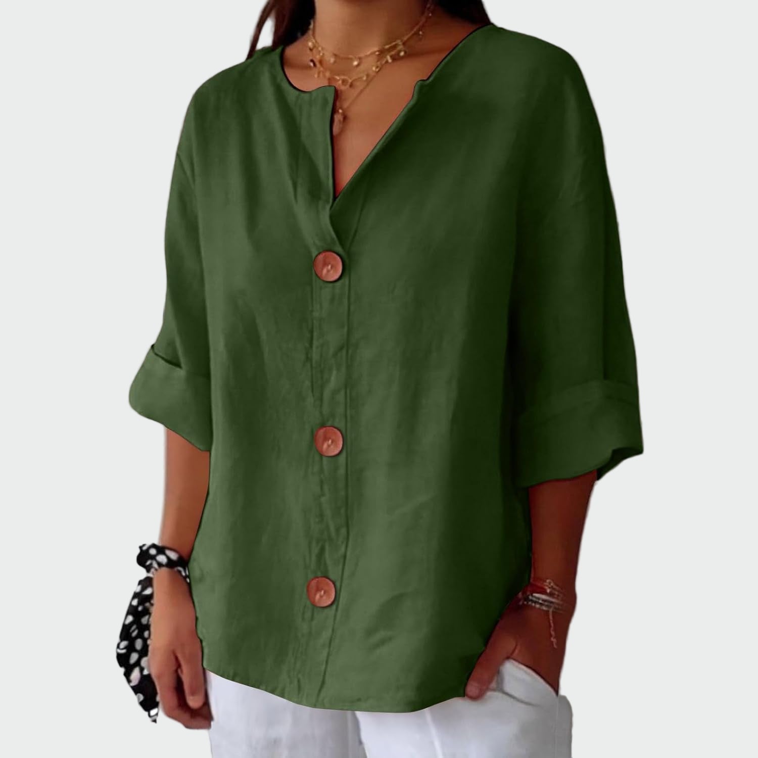 Blusa casual com textura - Ines Braga
