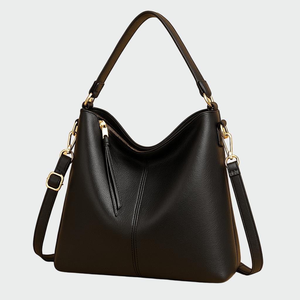 Bolsa hobo de couro clássica - Ines Braga