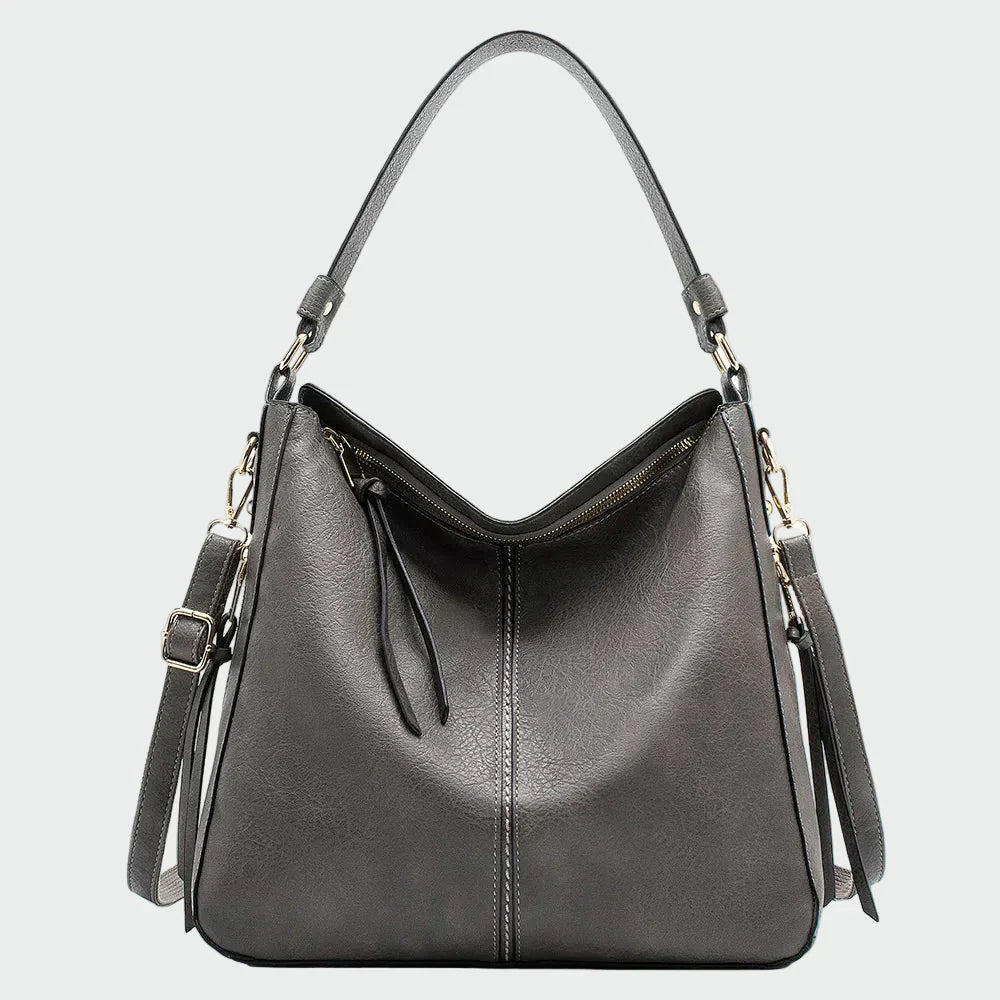 Bolsa hobo de couro clássica - Ines Braga