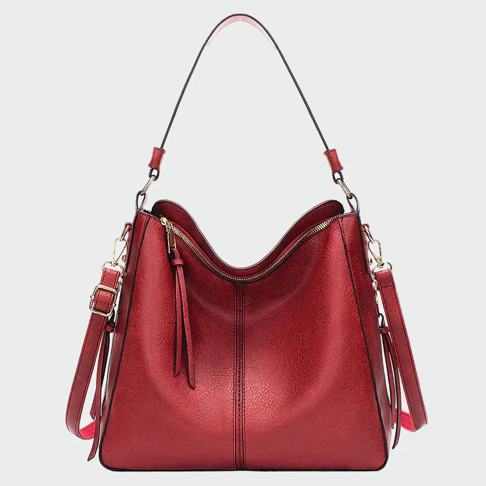Bolsa hobo de couro clássica - Ines Braga