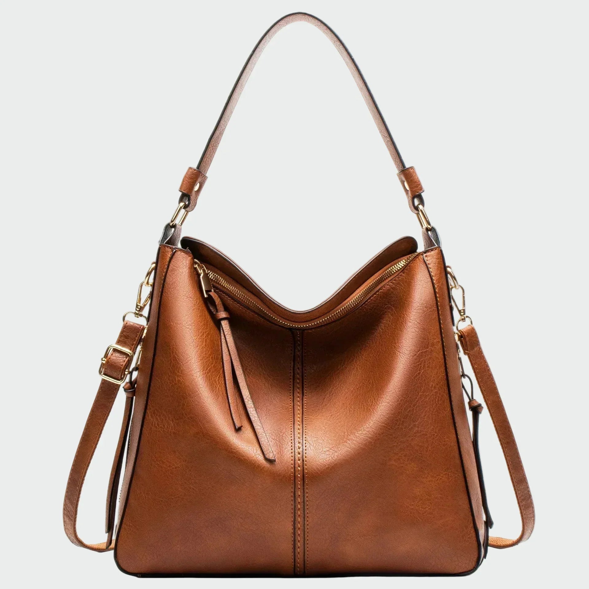 Bolsa hobo de couro clássica - Ines Braga